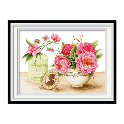 Beautiful Bouquet of Wild Flowers Stamped Cross Stitch Kit, 28" x 21"