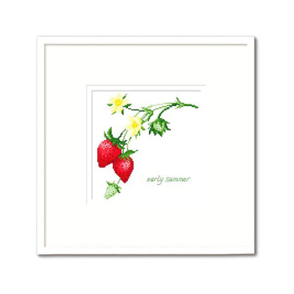 Wild Berry Green Leaf Stamped Cross Stitch Kit, 12.2" x 12.2"