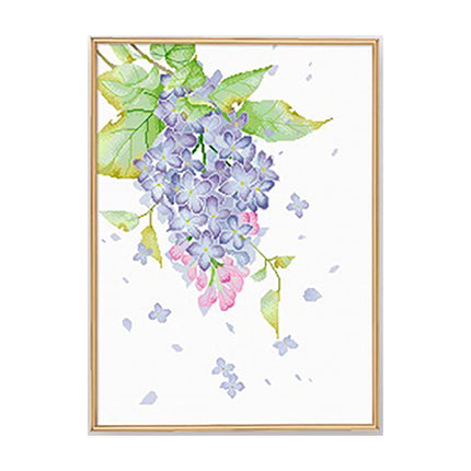 Fragrant Blossoms Stamped Cross Stitch Kit, 19.7" x 25.6"