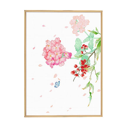 Fragrant Blossoms Stamped Cross Stitch Kit, 19.7" x 25.6"