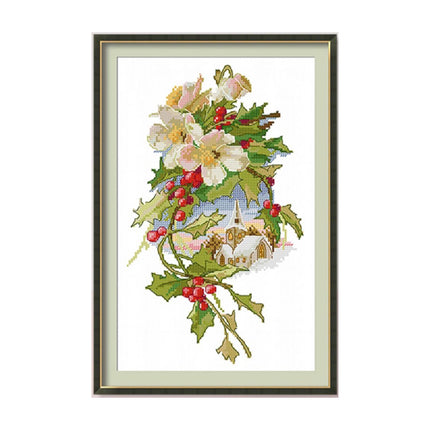 Spring Flowers Stamped Cross Stitch Kit, 32.7" x 57.1"