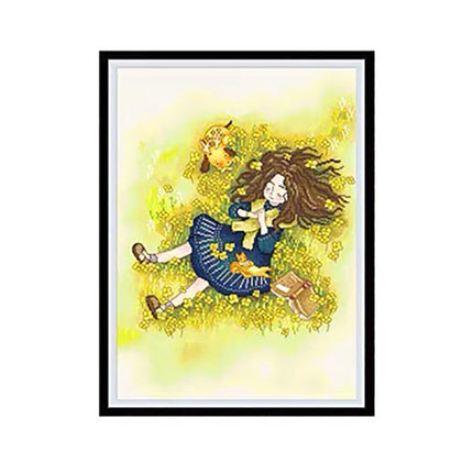 The Dreamy Girl Stamped Cross Stitch Kit, 19.7" x 25.6"