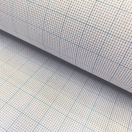 11CT Easy Count White Aida Cotton Fabric with Washable Grid Lines, Ideal for Cross Stitch