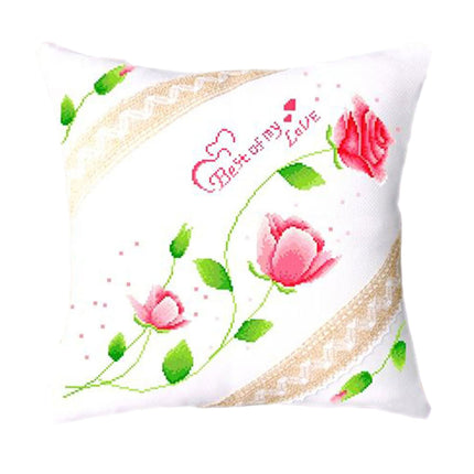 Best of My Love Floral Design Cross Pillow Kit, 18" x 18"